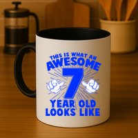 Funny This Is What An Awesome 7 Year Old Looks Like Birthday Mug