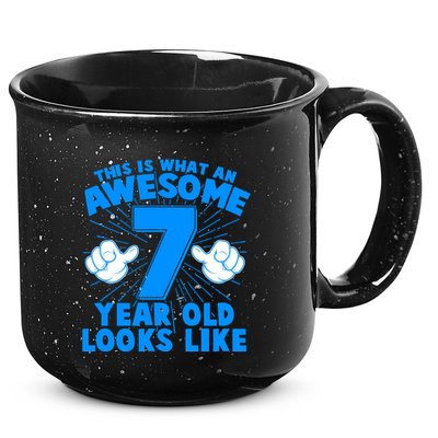 Funny This Is What An Awesome 7 Year Old Looks Like Birthday 15oz Campfire Ceramic Mug