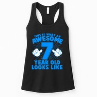 Funny This Is What An Awesome 7 Year Old Looks Like Birthday Womens Tank Top