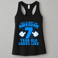 Funny This Is What An Awesome 7 Year Old Looks Like Birthday Womens Tank Top
