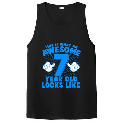 Funny This Is What An Awesome 7 Year Old Looks Like Birthday PosiCharge Competitor Tank