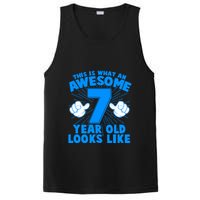 Funny This Is What An Awesome 7 Year Old Looks Like Birthday PosiCharge Competitor Tank