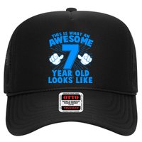 Funny This Is What An Awesome 7 Year Old Looks Like Birthday Hat