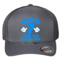Funny This Is What An Awesome 7 Year Old Looks Like Birthday Flexfit Unipanel Trucker Cap