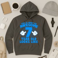 Funny This Is What An Awesome 7 Year Old Looks Like Birthday Hoodie