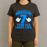 Funny This Is What An Awesome 7 Year Old Looks Like Birthday T-Shirt