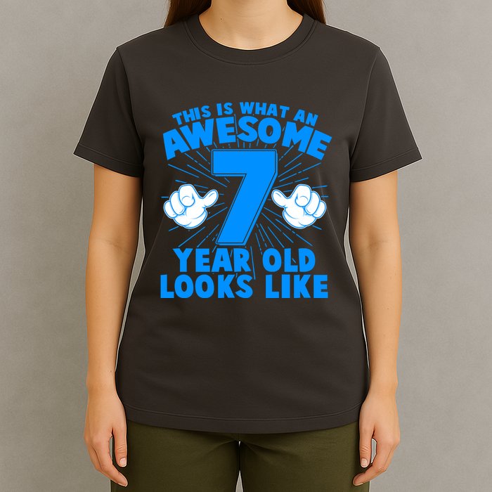 Funny This Is What An Awesome 7 Year Old Looks Like Birthday T-Shirt