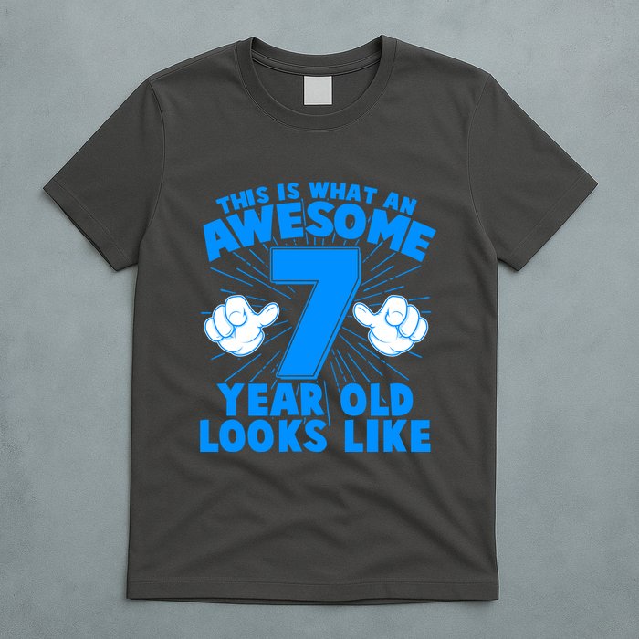 Funny This Is What An Awesome 7 Year Old Looks Like Birthday T-Shirt
