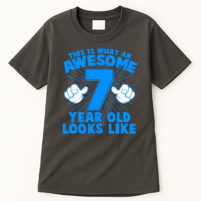 Funny This Is What An Awesome 7 Year Old Looks Like Birthday Tall T-Shirt