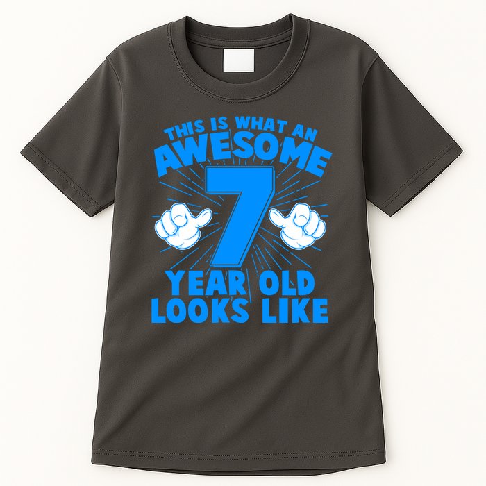 Funny This Is What An Awesome 7 Year Old Looks Like Birthday Tall T-Shirt