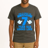 Funny This Is What An Awesome 7 Year Old Looks Like Birthday Tall T-Shirt