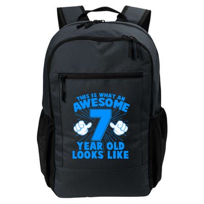 Funny This Is What An Awesome 7 Year Old Looks Like Birthday Backpack