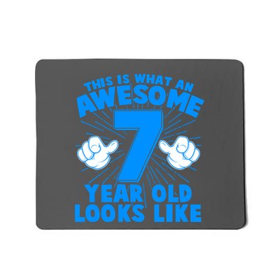 Funny This Is What An Awesome 7 Year Old Looks Like Birthday Mousepad