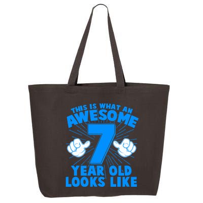 Funny This Is What An Awesome 7 Year Old Looks Like Birthday 25L Jumbo Tote