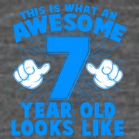 Funny This Is What An Awesome 7 Year Old Looks Like Birthday Baby Bodysuit