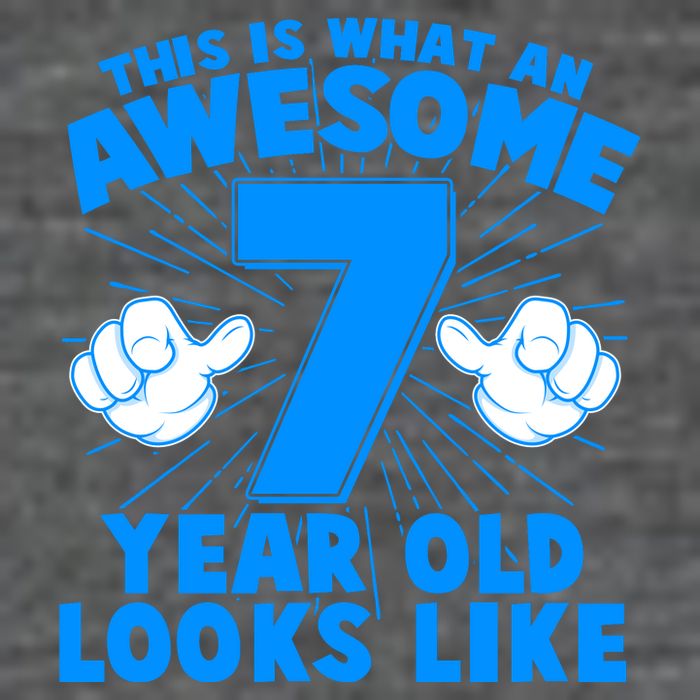 Funny This Is What An Awesome 7 Year Old Looks Like Birthday Baby Bodysuit