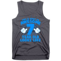 Funny This Is What An Awesome 7 Year Old Looks Like Birthday Tank Top