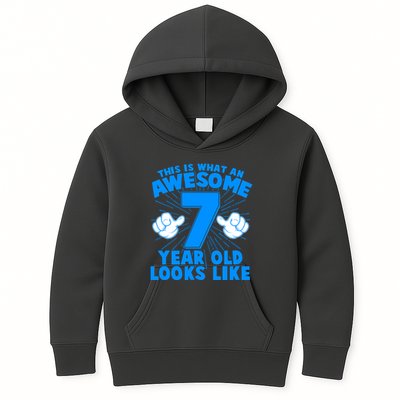 Funny This Is What An Awesome 7 Year Old Looks Like Birthday Kids Hoodie