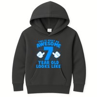 Funny This Is What An Awesome 7 Year Old Looks Like Birthday Kids Hoodie