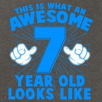 Funny This Is What An Awesome 7 Year Old Looks Like Birthday Cotton Canvas Backpack