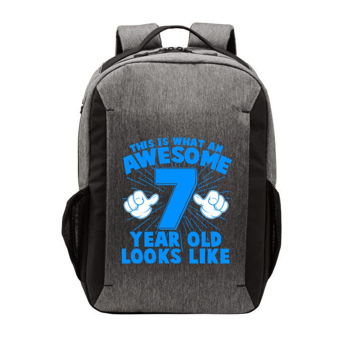 Funny This Is What An Awesome 7 Year Old Looks Like Birthday Vector Backpack