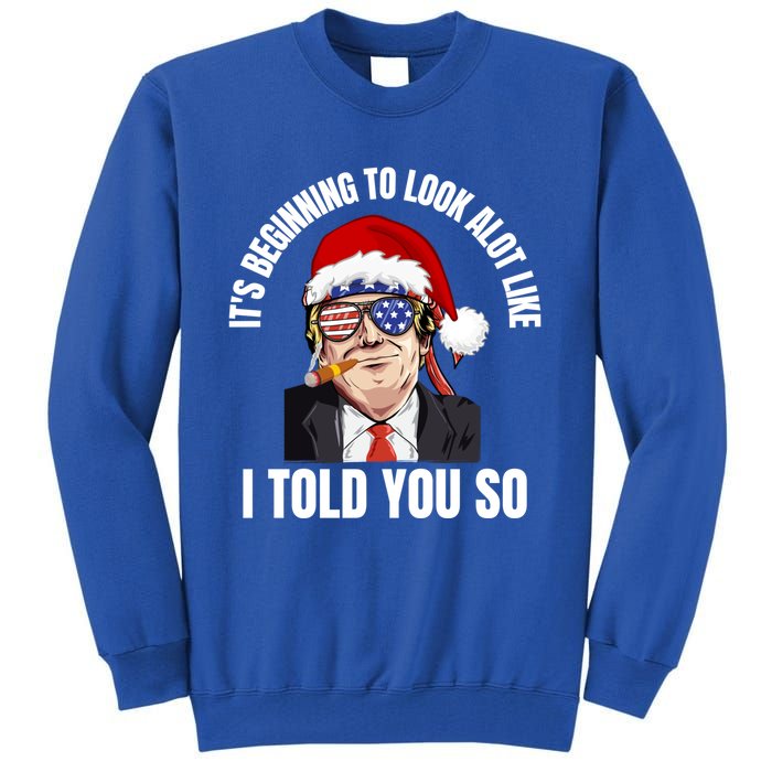 Funny Trump ItS Beginning To Look Like Christmas Holiday Gift Tall Sweatshirt