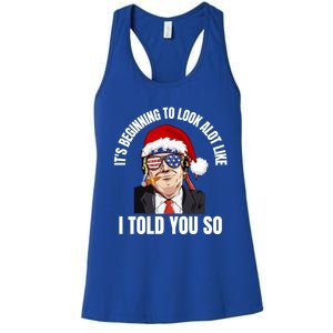 Funny Trump ItS Beginning To Look Like Christmas Holiday Gift Women's Racerback Tank