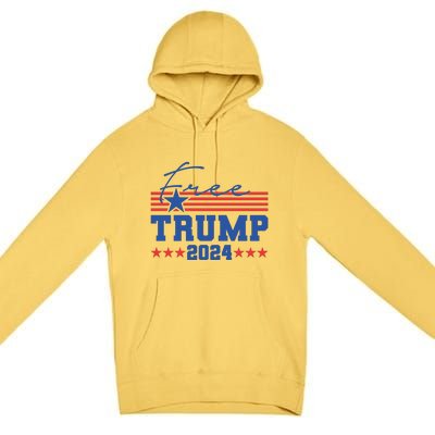 Free Trump Indictment Support Donald Trump 2024 Premium Pullover Hoodie