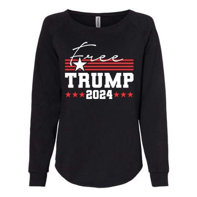 Free Trump Indictment Support Donald Trump 2024 Womens California Wash Sweatshirt