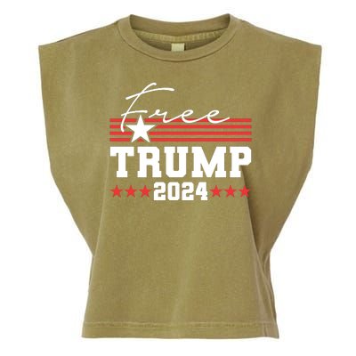 Free Trump Indictment Support Donald Trump 2024 Garment-Dyed Women's Muscle Tee