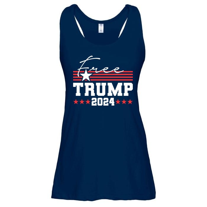 Free Trump Indictment Support Donald Trump 2024 Ladies Essential Flowy Tank