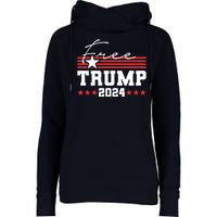 Free Trump Indictment Support Donald Trump 2024 Womens Funnel Neck Pullover Hood