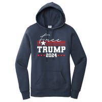 Free Trump Indictment Support Donald Trump 2024 Women's Pullover Hoodie