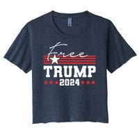 Free Trump Indictment Support Donald Trump 2024 Women's Crop Top Tee