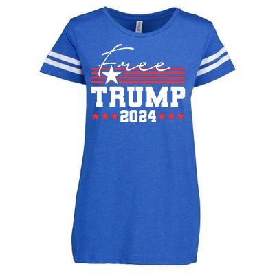 Free Trump Indictment Support Donald Trump 2024 Enza Ladies Jersey Football T-Shirt