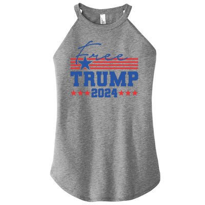 Free Trump Indictment Support Donald Trump 2024 Women's Perfect Tri Rocker Tank