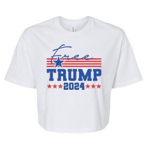 Free Trump Indictment Support Donald Trump 2024 Bella+Canvas Jersey Crop Tee