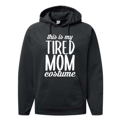 Funny This Is My Tired Mom Costume Halloween Performance Fleece Hoodie