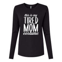 Funny This Is My Tired Mom Costume Halloween Womens Cotton Relaxed Long Sleeve T-Shirt