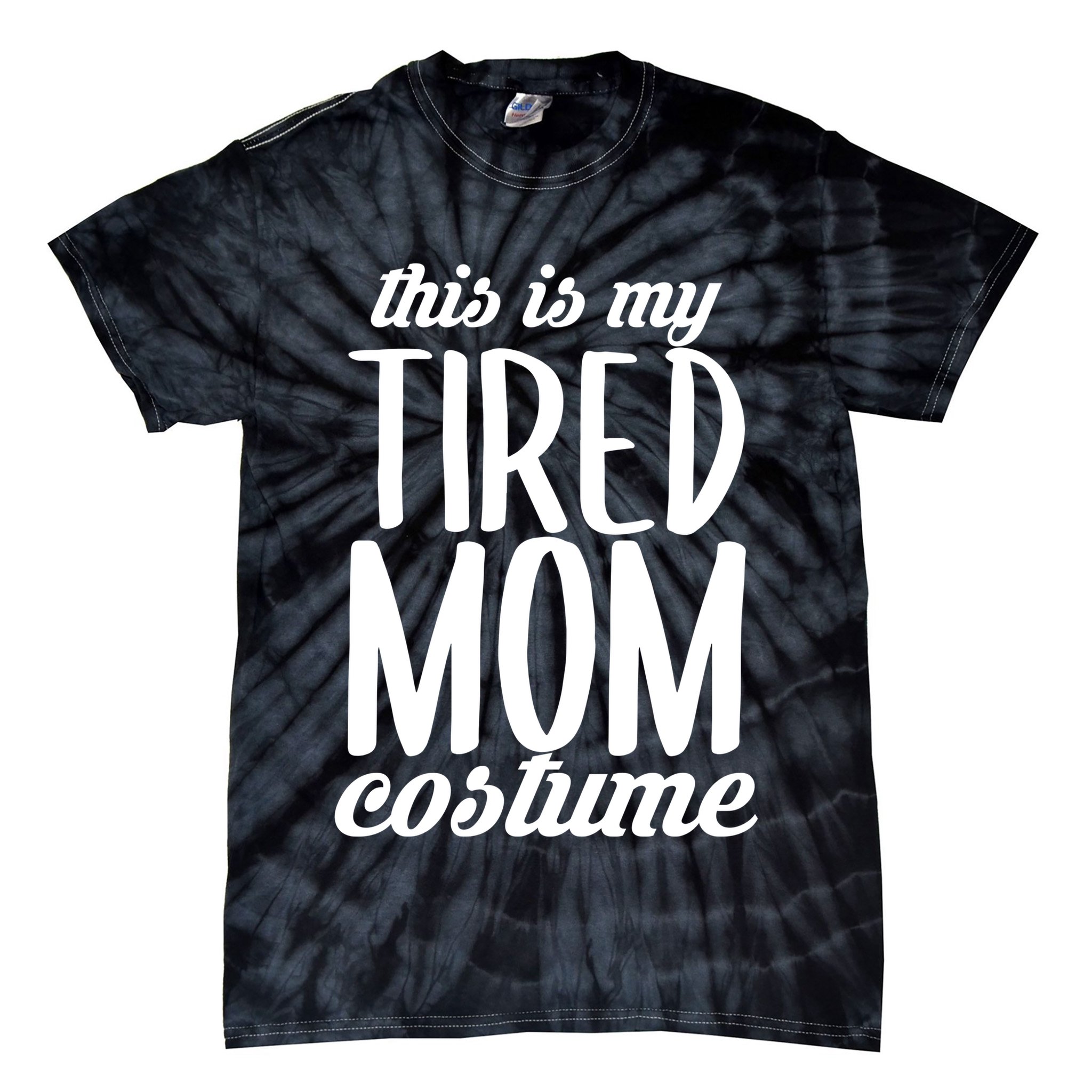Funny This Is My Tired Mom Costume Halloween Tie-Dye T-Shirt