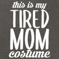 Funny This Is My Tired Mom Costume Halloween Cotton Canvas Backpack