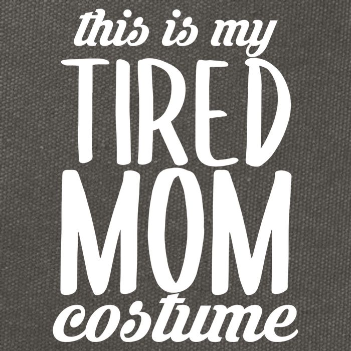 Funny This Is My Tired Mom Costume Halloween Cotton Canvas Backpack