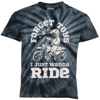 Forget Toys I Just Wanna Ride Dirt Bike Rider Motocross Kids Tie-Dye T-Shirt