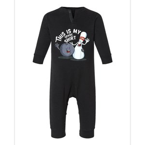 Funny This Is My Spare Bowling Game Gift For Men Women Infant Fleece One Piece