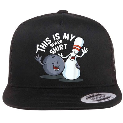 Funny This Is My Spare Bowling Game Gift For Men Women Flatbill Hat