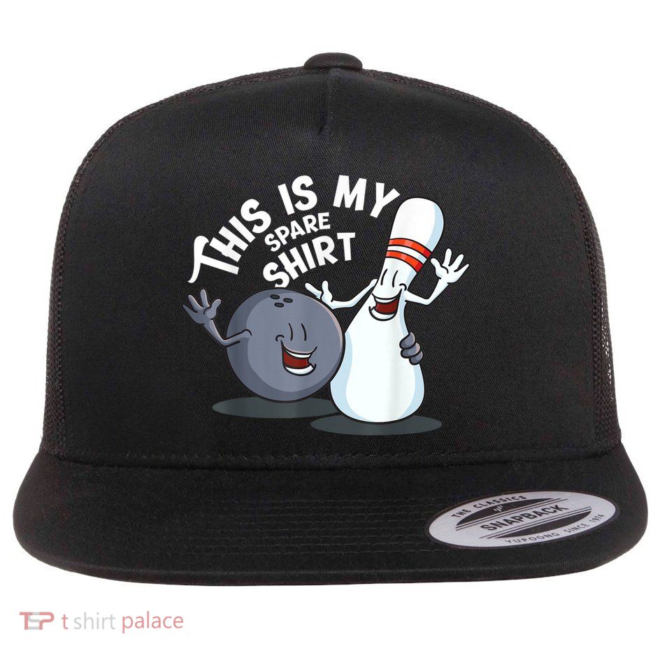 Funny This Is My Spare Bowling Game Gift For Men Women Flatbill Hat