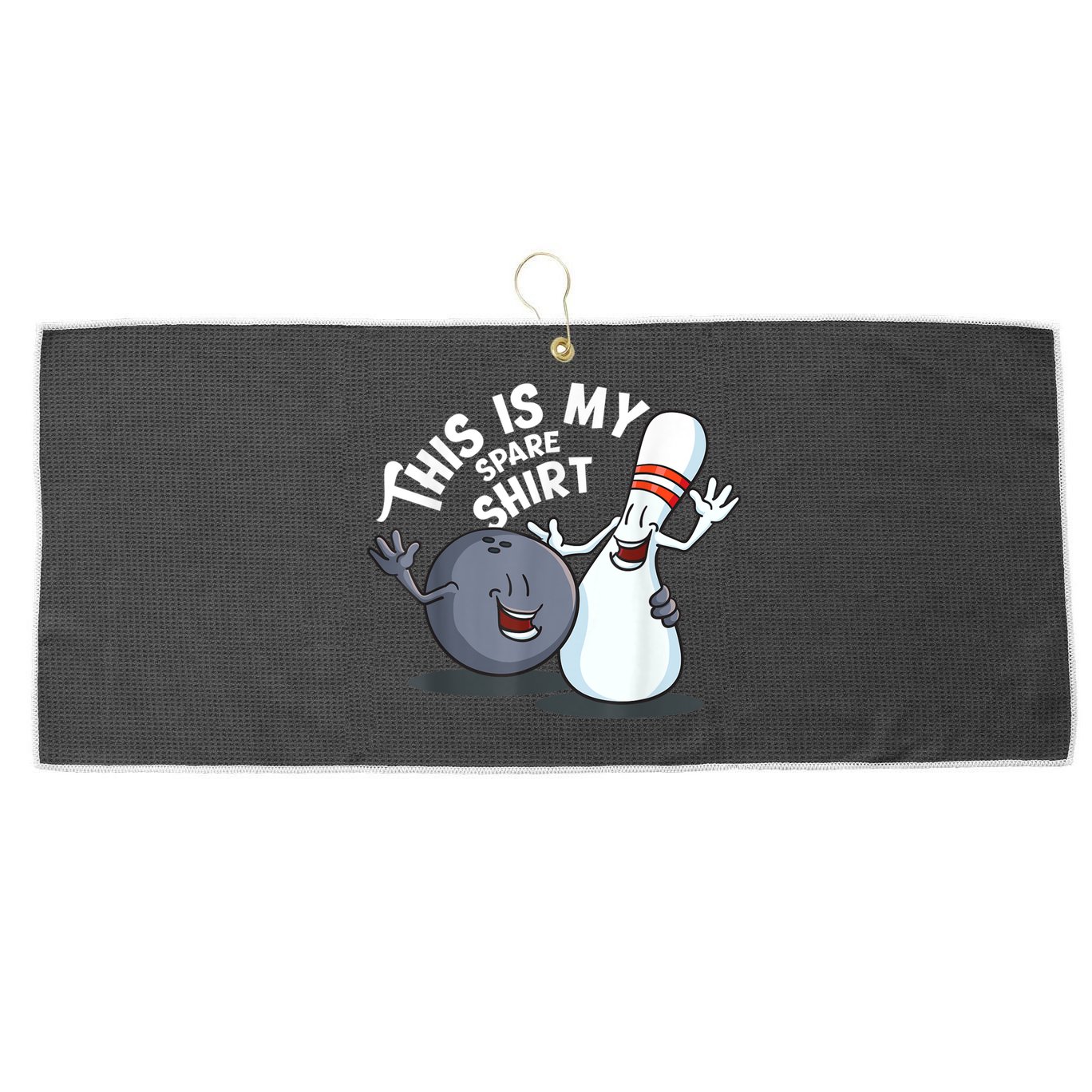 Funny This Is My Spare Bowling Game Gift For Men Women Large Microfiber Waffle Golf Towel