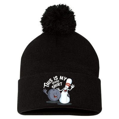 Funny This Is My Spare Bowling Game Gift For Men Women Pom Pom 12in Knit Beanie