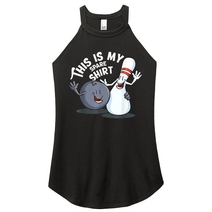 Funny This Is My Spare Bowling Game Gift For Men Women Women's Perfect Tri Rocker Tank