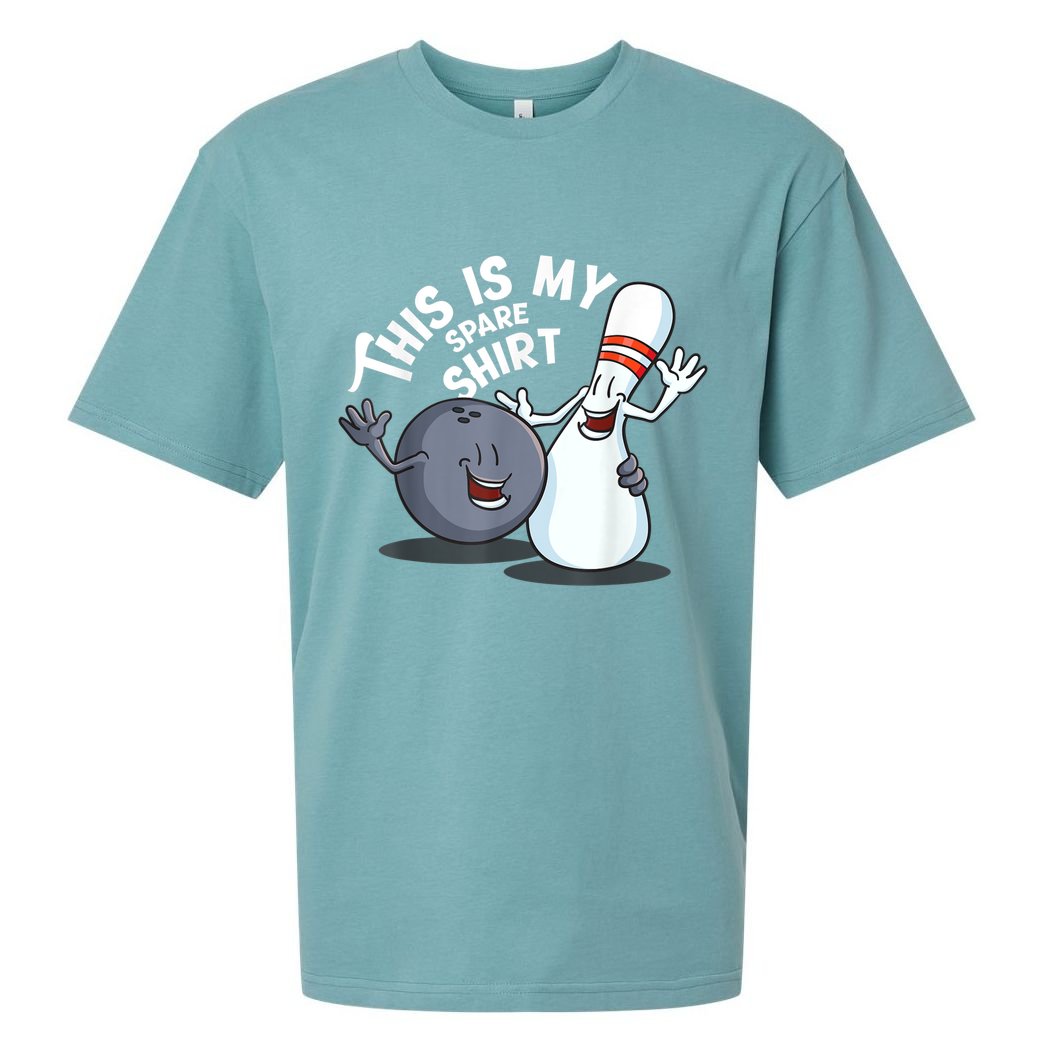 Funny This Is My Spare Bowling Game Gift For Men Women Sueded Cloud Jersey T-Shirt
